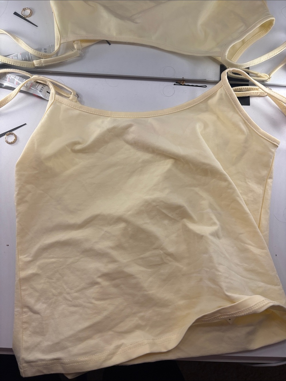 Edikted Pale Yellow Spaghetti Strap Chemise